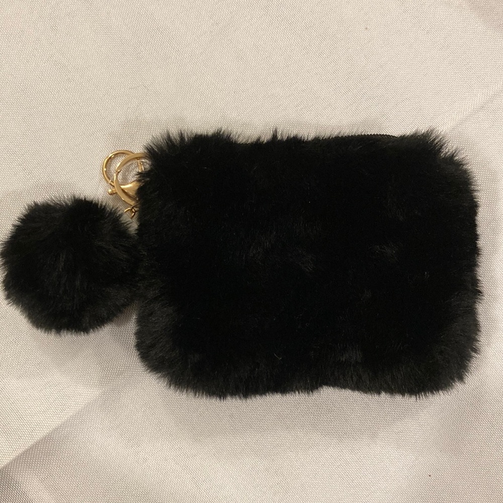 New Furry change purse with pom-pom keychain.